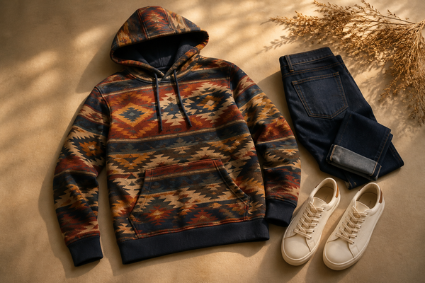 Native American-Inspired 3D Hoodies for Early Fall Layering