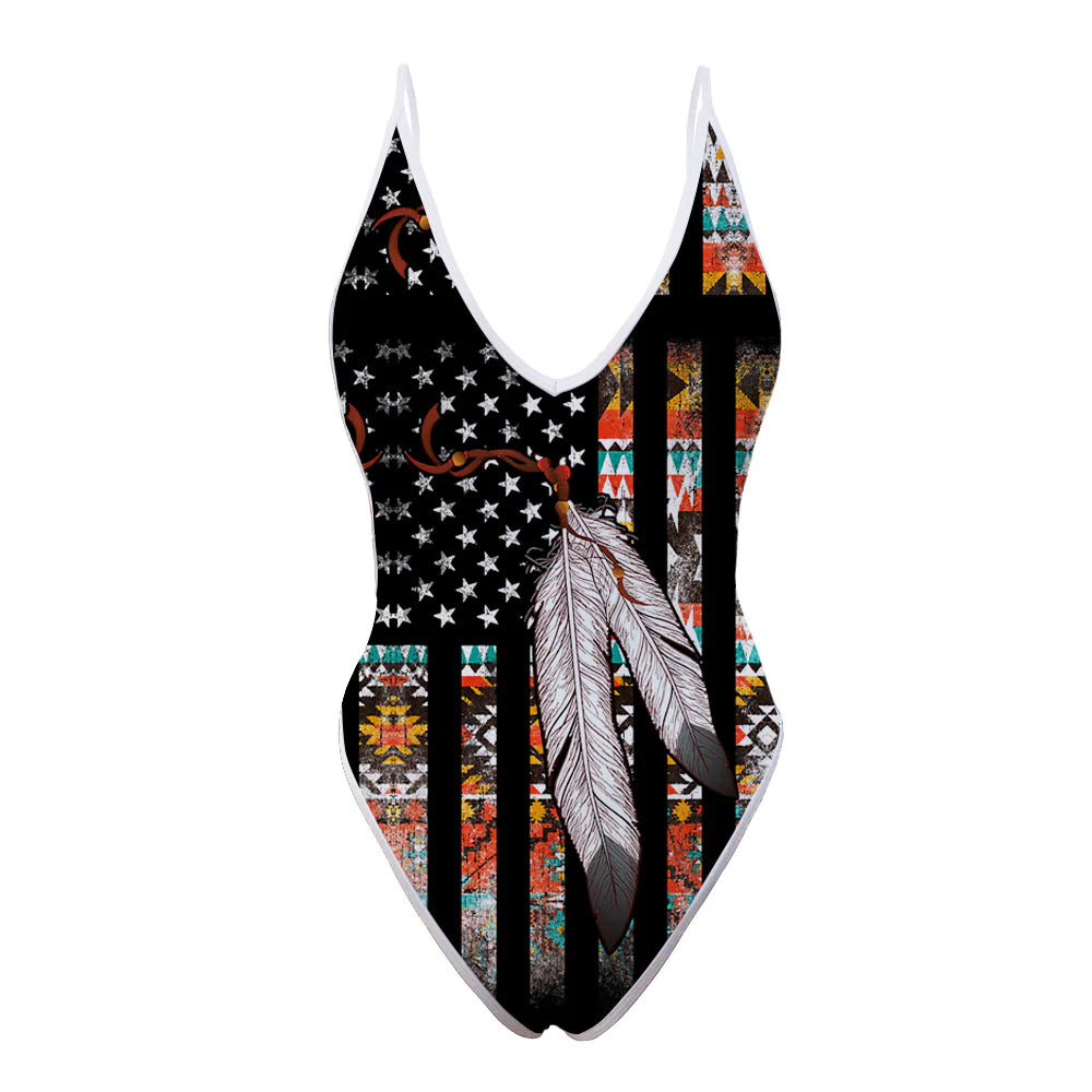 Exploring the Fusion of Tradition and Modernity: Native American One Piece High Cut Swimsuits