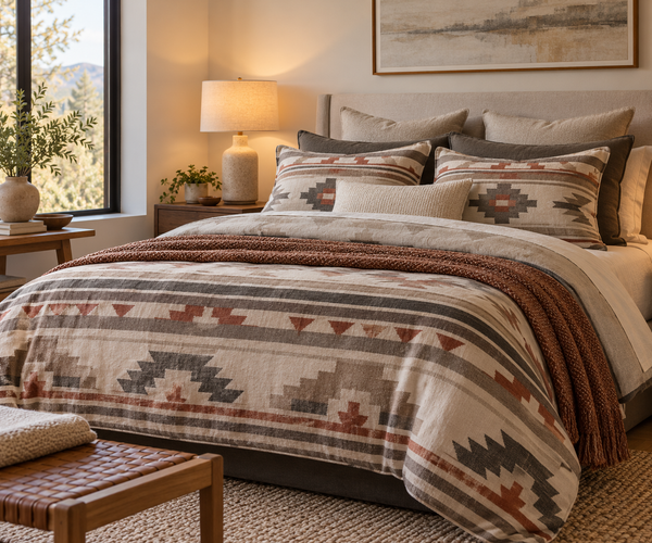 Native American-Inspired Bedding Sets for a Cozy Guest Room