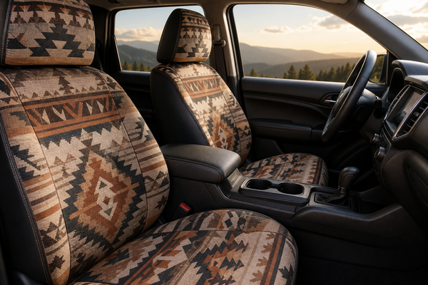 Native American-Inspired Car Seat Covers for Road Trips and Daily Drives