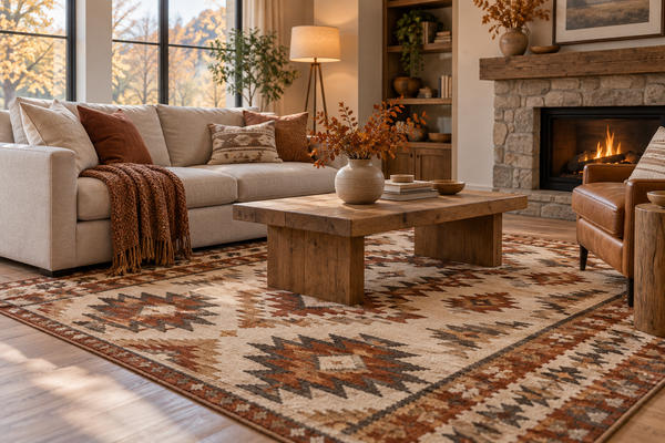 Native American-Inspired Area Rugs for a Warm Fall Room Refresh