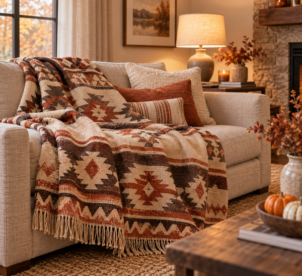 Native American-Inspired Blankets for Cooler October Nights