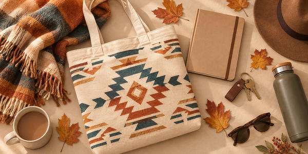 Native American-Inspired Canvas Bags for Fall Errands