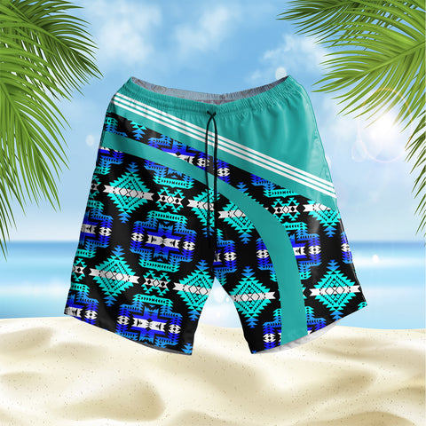 Powwow StoreGBHS00088 Pattern Native Hawaiian Shorts