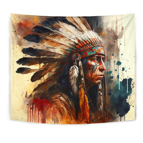 Powwow StoreTPT00013 Chief Native American Tapestry