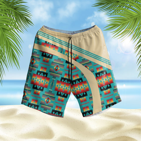 Powwow StoreGBHS00091 Pattern Native Hawaiian Shorts
