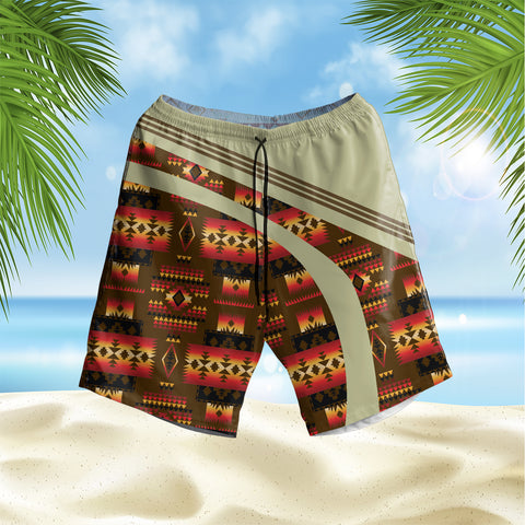 Powwow StoreGBHS00093 Pattern Native Hawaiian Shorts