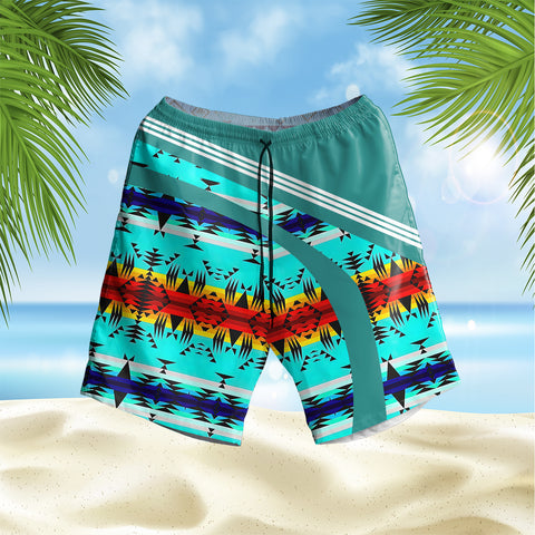 Powwow StoreGBHS00095 Pattern Native Hawaiian Shorts