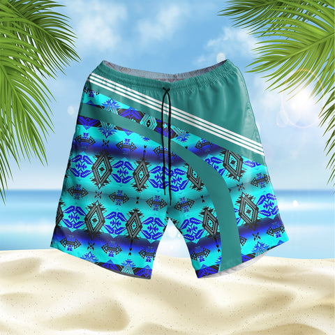 Powwow StoreGBHS00097 Pattern Native Hawaiian Shorts