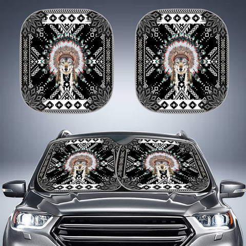 Powwow StoreGBNAT00649 United Tribes Design Native American Auto Sun Shades 2pcs