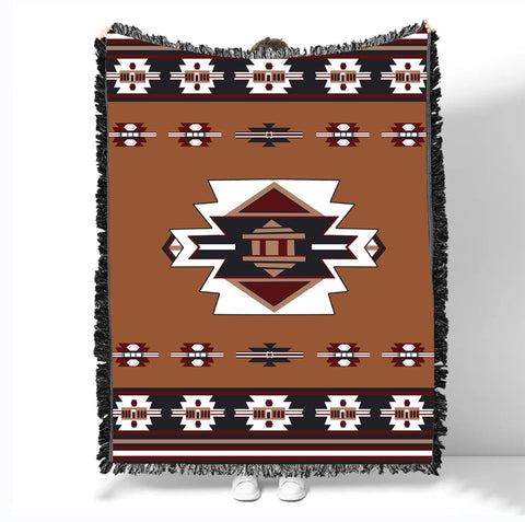 Powwow StoreGBNAT00012 Pattern Native Woven Blanket