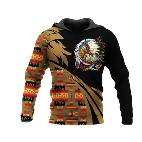 Powwow StoreHD0012330 Pattern Native Pride 3D Hoodie