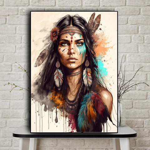 Powwow StoreCV21 The Girl Native American Canvas