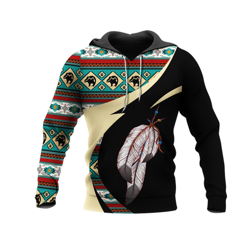 Powwow StoreHD0011396 Pattern Native Pride 3D Hoodie