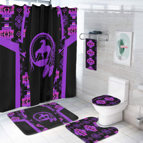Powwow StoreBS000149 Pattern Native American Bathroom Set