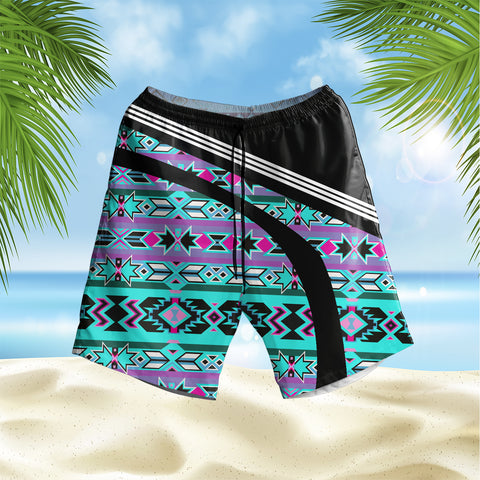 Powwow StoreGBHS00099 Pattern Native Hawaiian Shorts