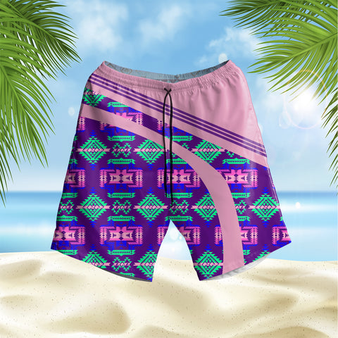 Powwow StoreGBHS000100 Pattern Native Hawaiian Shorts
