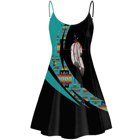 Powwow StoreSTD0085 Pattern Native American Strings Dress