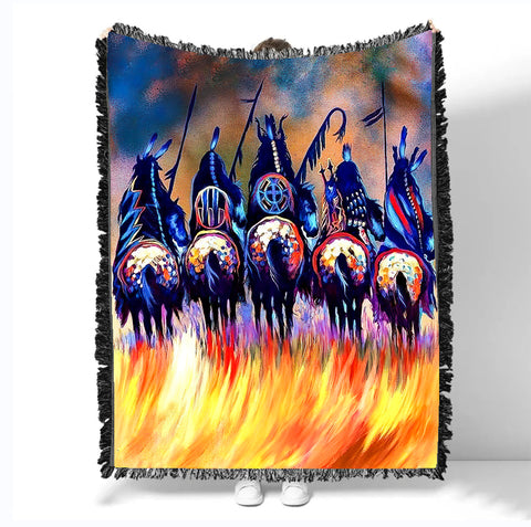 Powwow StoreGBNAT00013 Pattern Native Woven Blanket