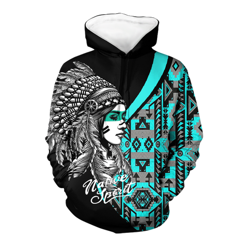 Powwow StoreHD0012304 Pattern Native Pride 3D Hoodie