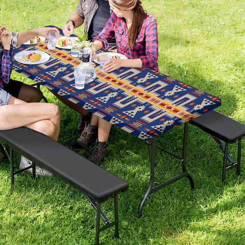 Powwow StoreGBNAT0006204 Tribe Design Native American Picnic Table Cover