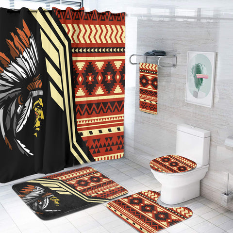 Powwow StoreBS000157 Pattern Native American Bathroom Set