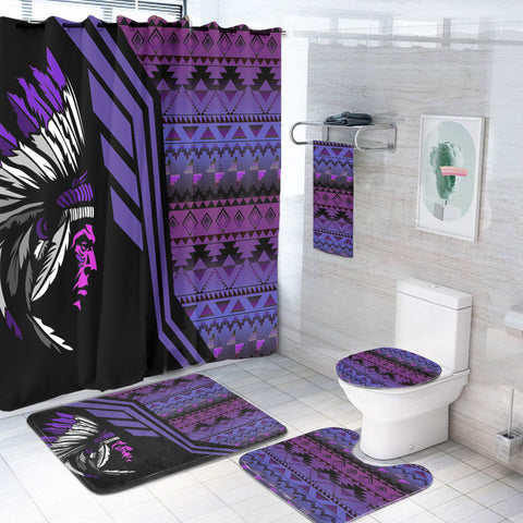 Powwow StoreBS000161 Pattern Native American Bathroom Set