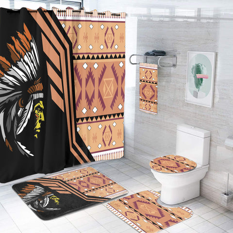 Powwow StoreBS000164 Pattern Native American Bathroom Set