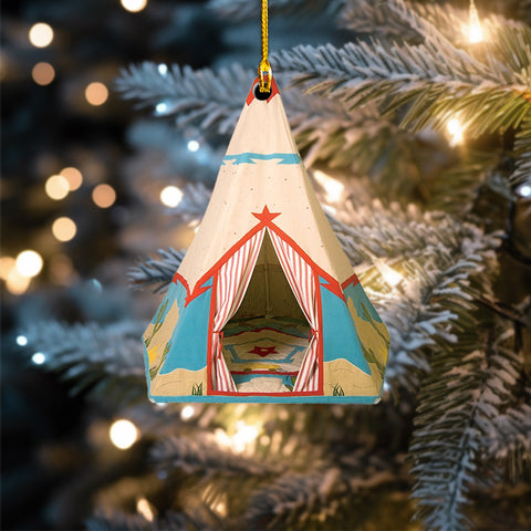 Powwow StoreORM0039 Indian Tents Christmas Tree Acrylic Ornaments