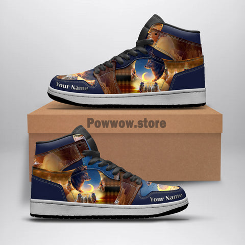 Powwow StoreJDS008 Wolf Native Shoes