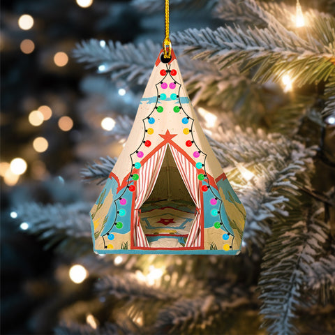 Powwow StoreORM0040 Indian Tents Christmas Tree Acrylic Ornaments