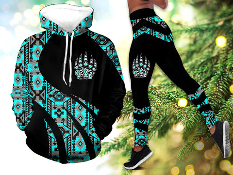 Powwow StoreHLS001106 Pattern Native 3D Hoodie Legging Set