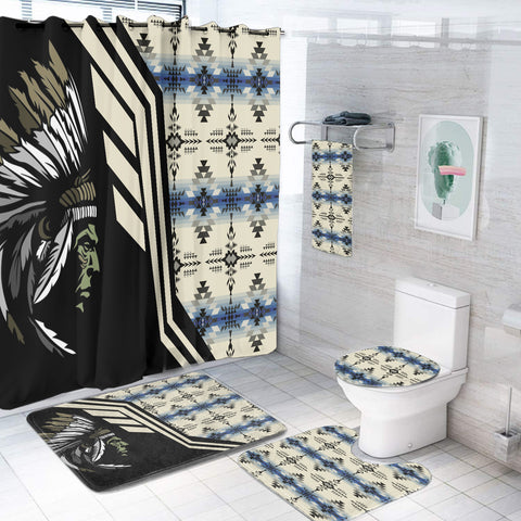 Powwow StoreBS000172 Pattern Native American Bathroom Set