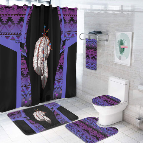 Powwow StoreBS000173 Pattern Native American Bathroom Set