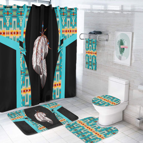Powwow StoreBS000174 Pattern Native American Bathroom Set