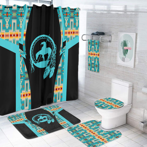 Powwow StoreBS000175 Pattern Native American Bathroom Set