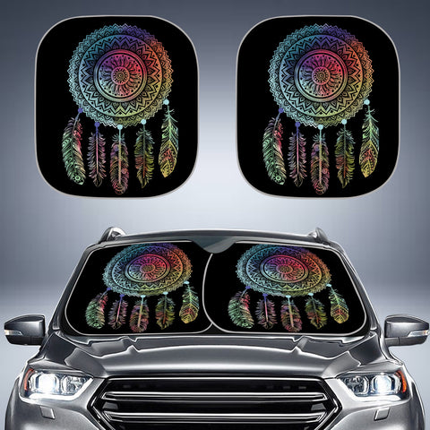 Powwow StoreGBNAT00151 United Tribes Design Native American Auto Sun Shades 2pcs