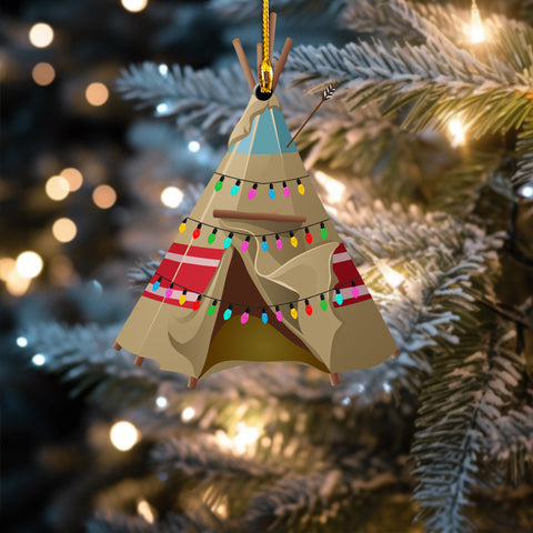Powwow StoreORM0042 Indian Tents Christmas Tree Acrylic Ornaments