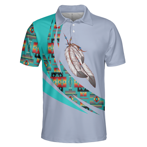 Powwow StorePOLO0040 Native American  Polo TShirt 3D