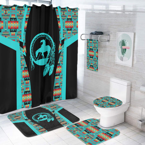 Powwow StoreBS000177 Pattern Native American Bathroom Set