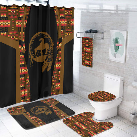 Powwow StoreBS000178 Pattern Native American Bathroom Set
