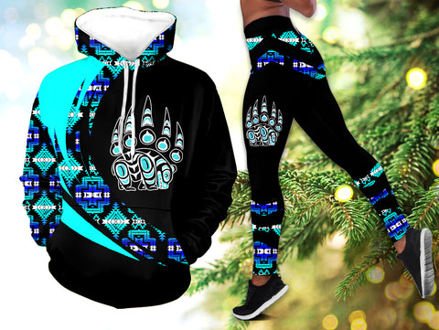 Powwow StoreHLS001116 Pattern Native 3D Hoodie Legging Set