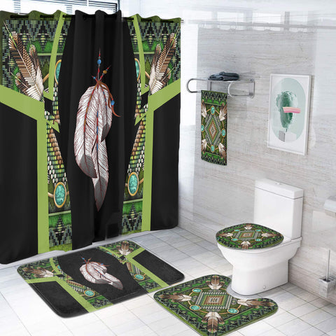 Powwow StoreBS000180 Pattern Native American Bathroom Set
