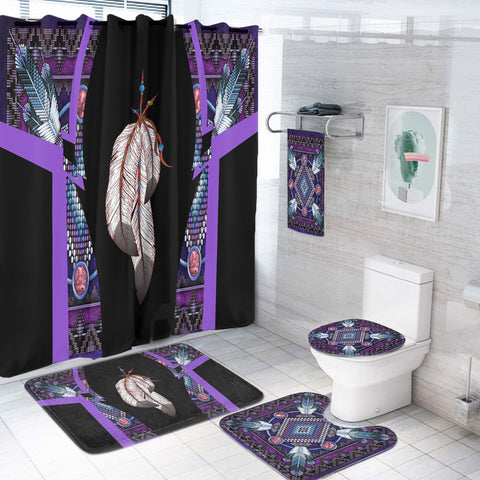 Powwow StoreBS000182 Pattern Native American Bathroom Set