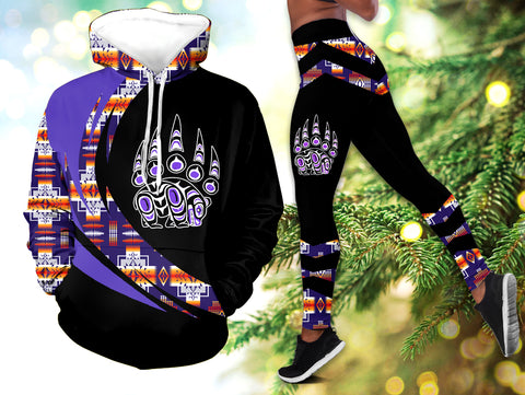 Powwow StoreHLS001121 Pattern Native 3D Hoodie Legging Set