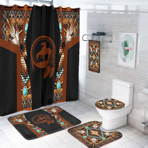 Powwow StoreBS000186 Pattern Native American Bathroom Set