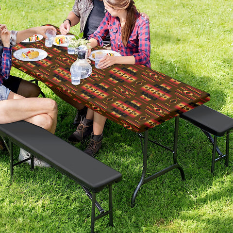 Powwow StoreGBNAT0004608 Tribe Design Native American Picnic Table Cover