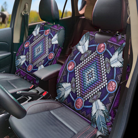 Powwow StoreGBNAT0002303 Pattern Native Vest Style Car Seat Cover