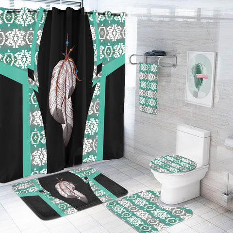 Powwow StoreBS000222 Pattern Native American Bathroom Set