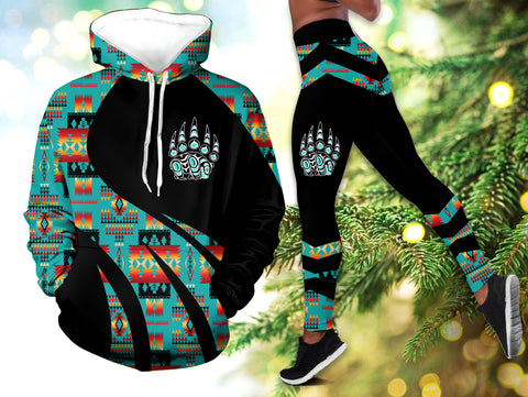 Powwow StoreHLS0011796 Pattern Native 3D Hoodie Legging Set